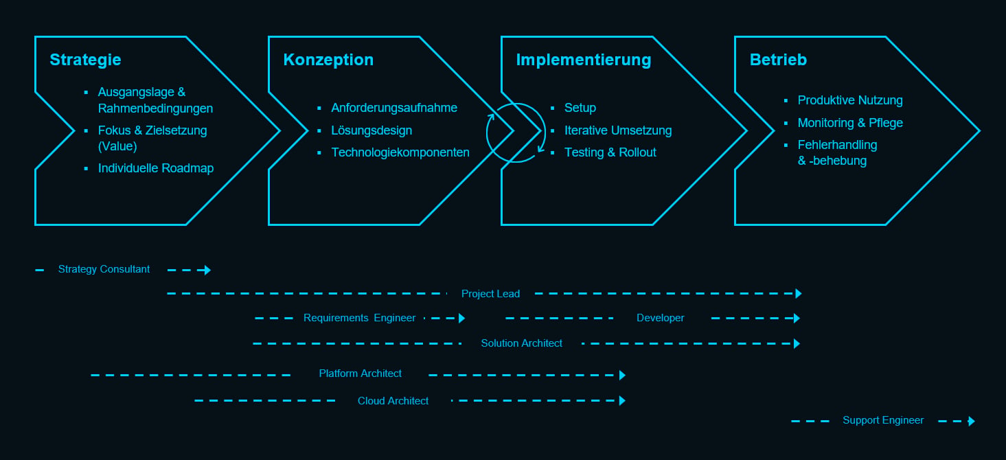 Projektphasen und Experten